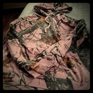 Pink camo hoodie